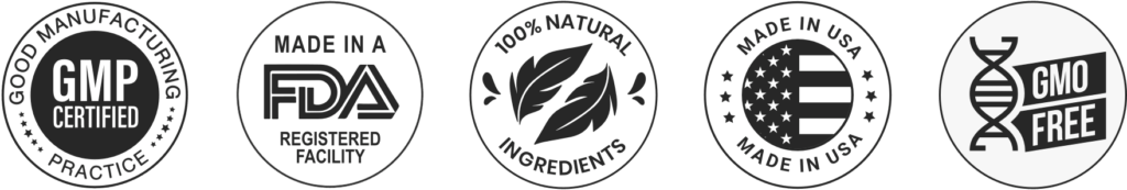 Certificações: Pure Guaranteed, Doctor Formulated, Dairy Free, Vegetarian, Naturally Gluten Free
